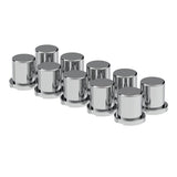 3/4" x 1-1/4" Chrome Plastic Top Hat Nut Covers - Push On 10PK