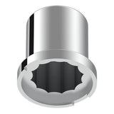 3/4" x 1-1/4" Chrome Plastic Top Hat Nut Covers - Push On 10PK