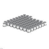 15/16" x 1-3/16" Chrome Plastic Top Hat Nut Covers - Push On 60PK