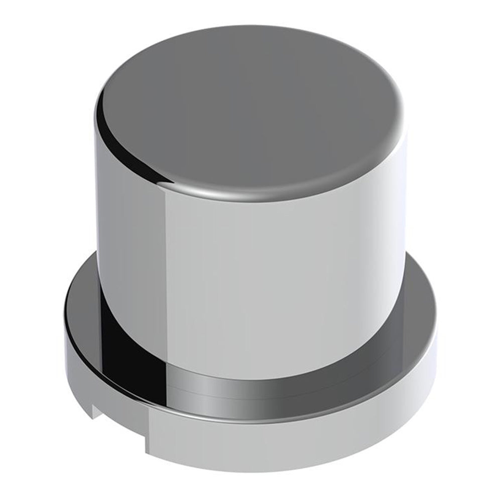 15/16" x 1-3/16" Chrome Plastic Top Hat Nut Covers - Push On 60PK