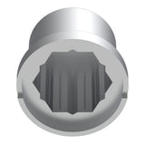15/16" x 1-3/16" Chrome Plastic Top Hat Nut Covers - Push On 60PK