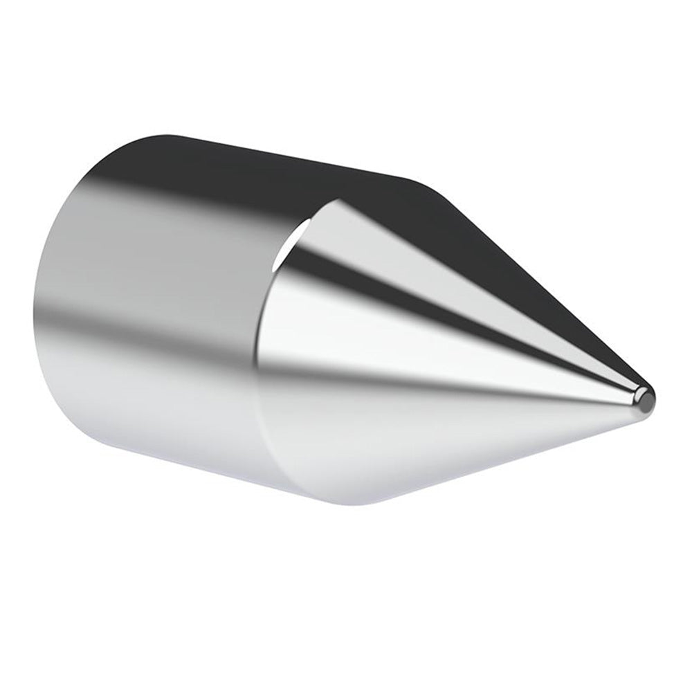 15/16" x 2-1/2" Chrome Plastic Spike Nut Covers - Push On 60PK