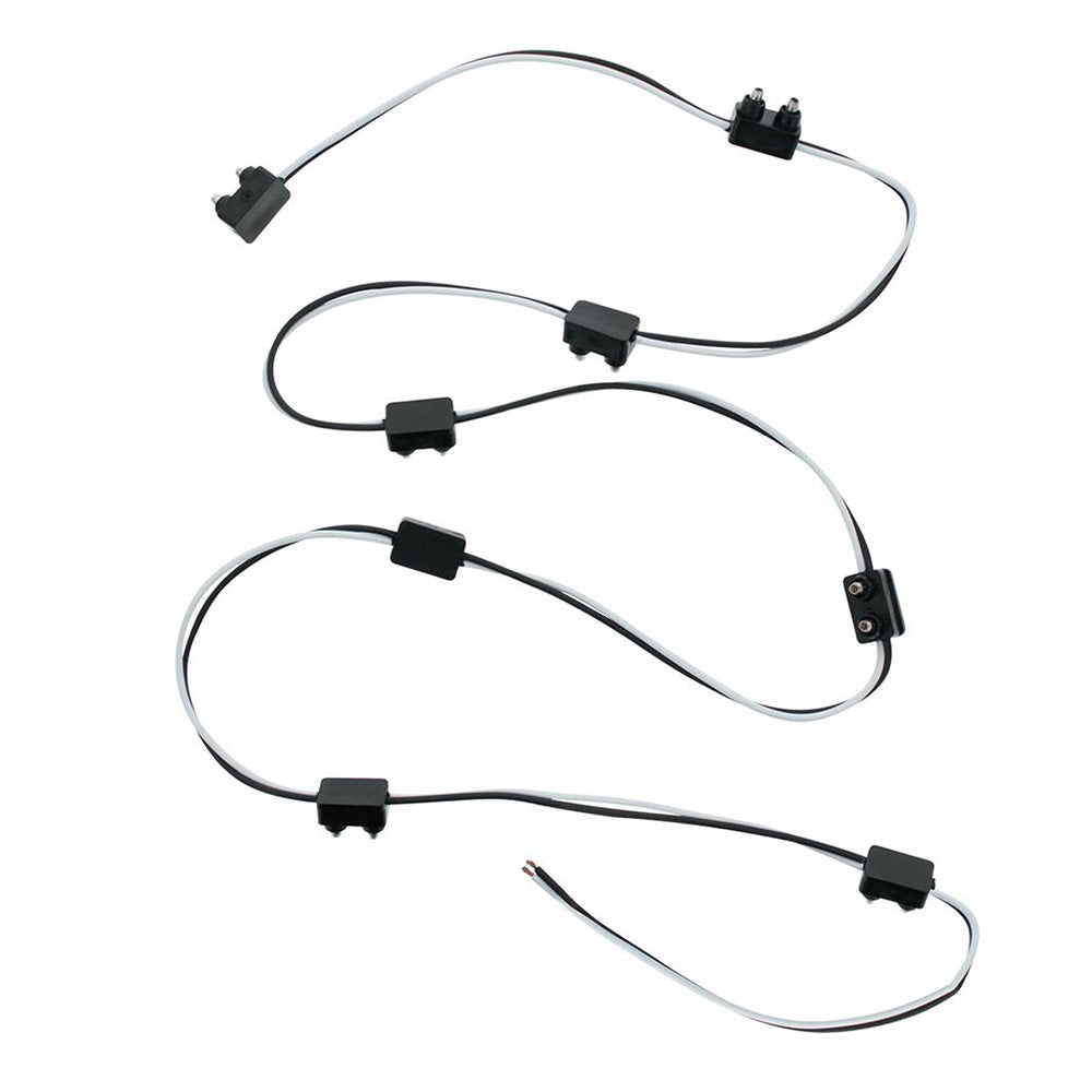 2 Prong Plug Wiring Harness with 6" Lead Between 8 Plugs