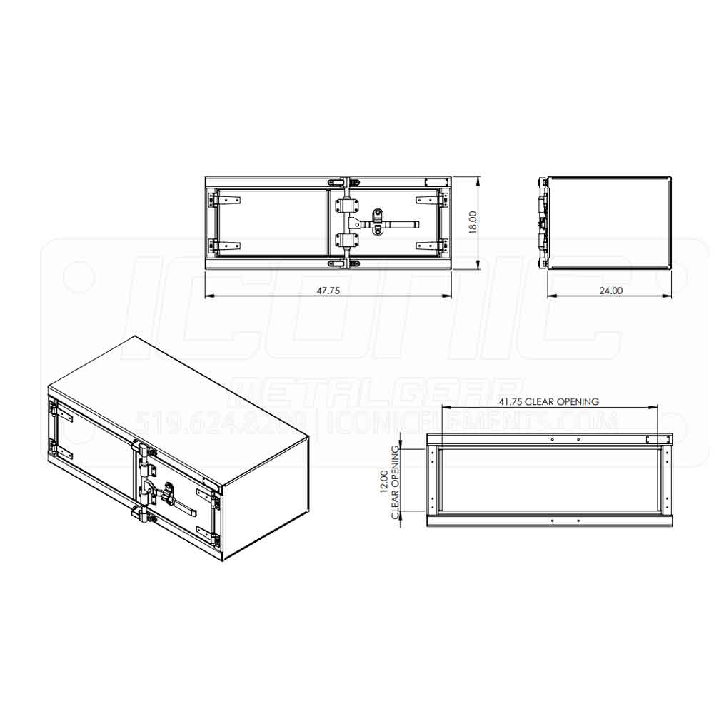 48" x 18" x 24" Cam-Lock Underbody Tool Box