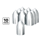 33mm x 3-7/8" Chrome Plastic Bullet Nut Cover - Push On 10 Pack