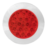 4" 18 LED Flange Mount Tail Light with Chrome Bezel