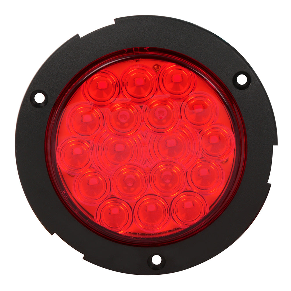 4" 18 LED Flange Mount Tail Light with Chrome Bezel