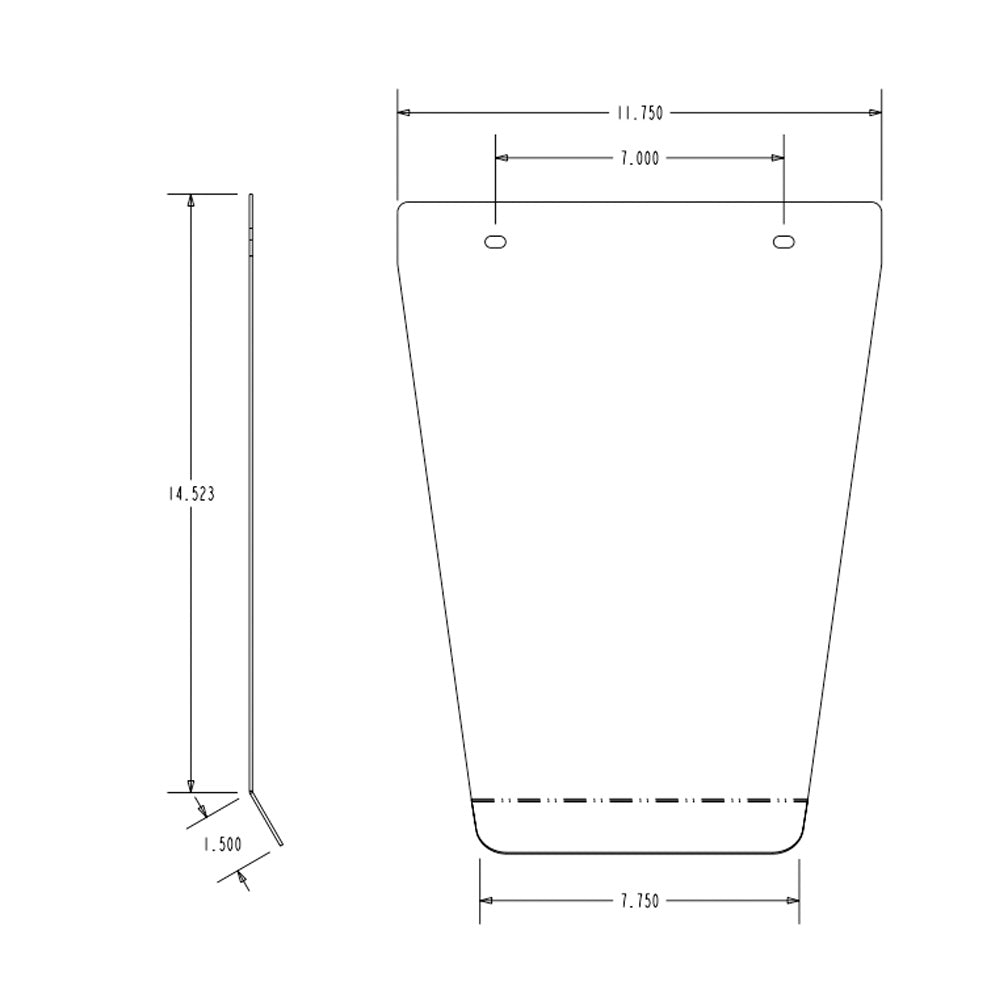 16"L x 11.75"W Tapered Stainless Steel Anti-Sail Plates (PR)