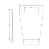 16"L x 11.75"W Tapered Stainless Steel Anti-Sail Plates (PR)
