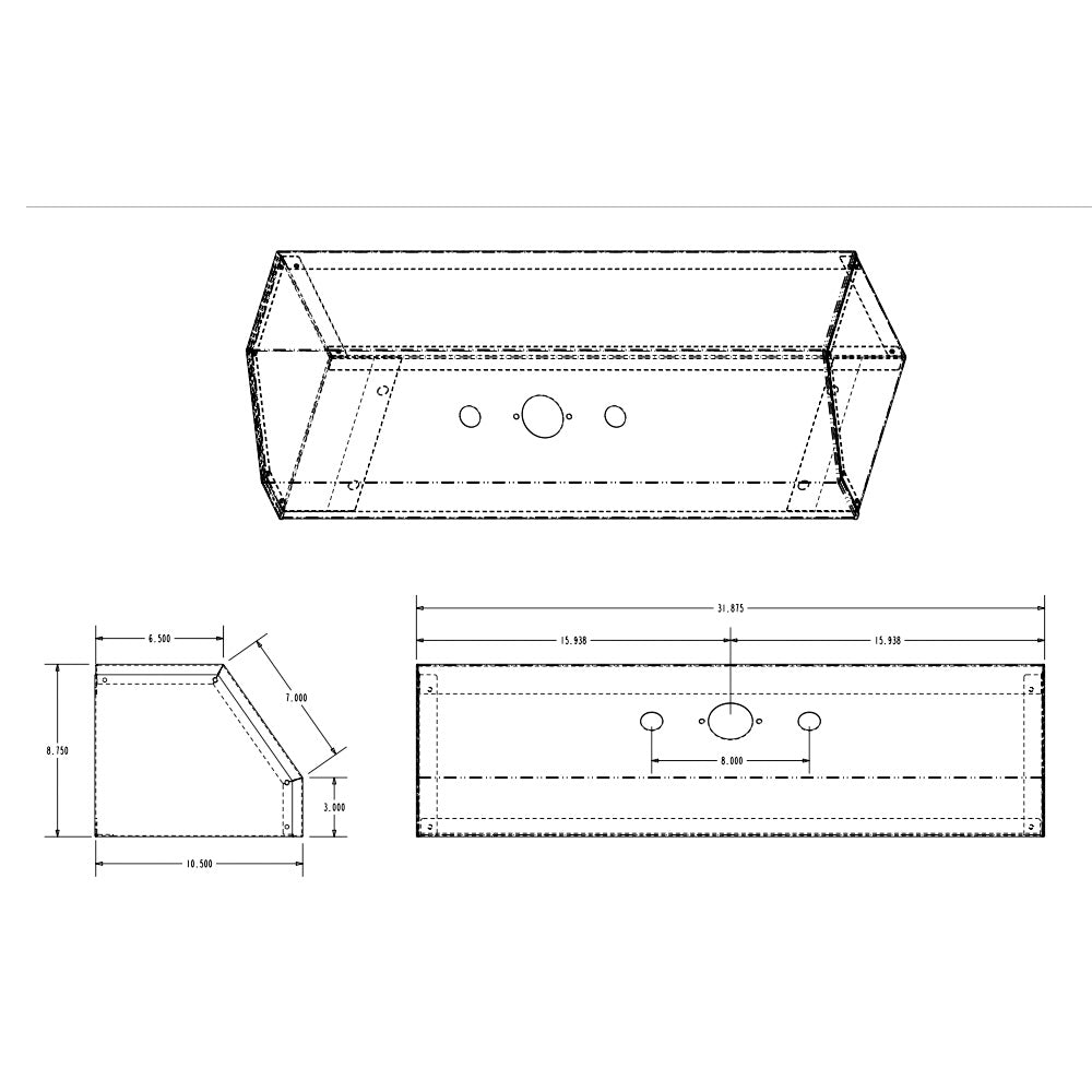 Stainless Steel Single Plug Two Airline Box with Bolted Ends