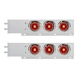 Stainless Steel Rear Light Bars with LED Abyss Lights, 2.5" Bolt Spacing