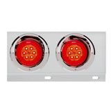 Stainless Steel Spring Loaded Rear Light Bars with LED Turbine Lights & Visors