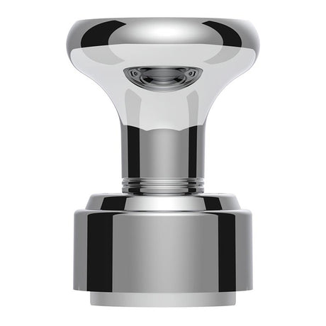 Chrome gearshift knob with 9/10 speed adapter - thread on, close-up