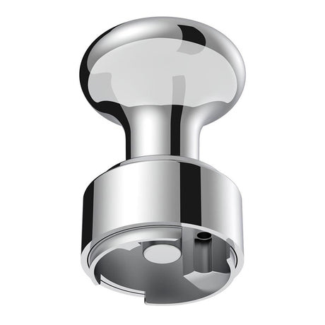 Chrome gearshift knob with 9/10 speed adapter - thread on, closer view