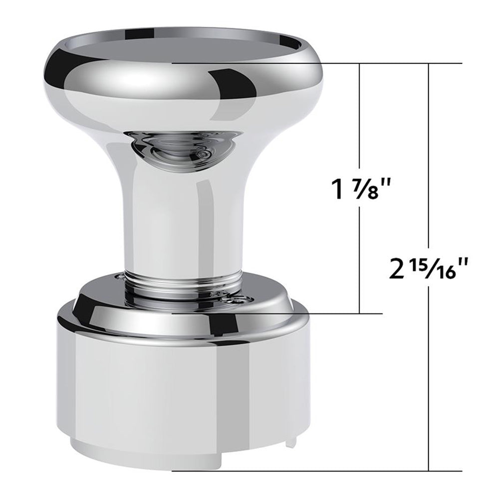 Chrome Gearshift Knob with 9/10 Speed Adapter - Thread On