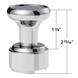 Chrome Gearshift Knob with 9/10 Speed Adapter - Thread On