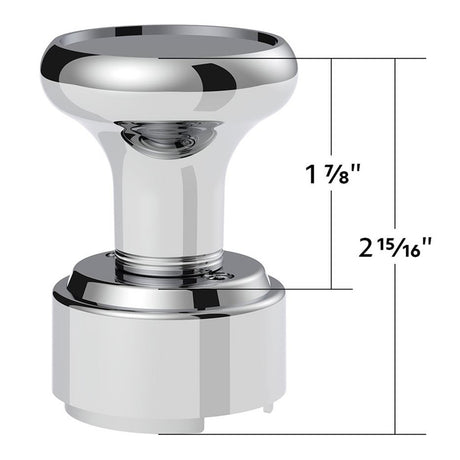 Another angle of chrome gearshift knob with 9/10 speed adapter - thread on