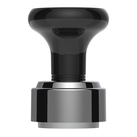 Black gearshift knob with 9/10 speed adapter - thread on, close-up