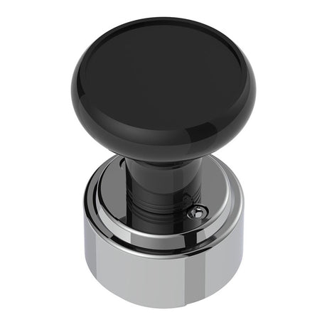 Close-up of black gearshift knob with 9/10 speed adapter - thread on
