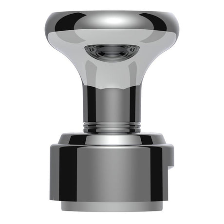 Chrome gearshift knob with 13/15/18 speed adapter - thread on, close-up