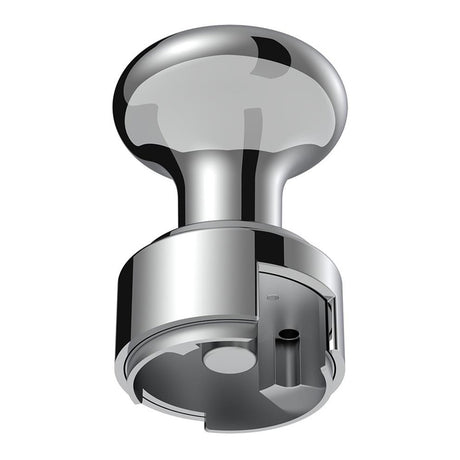 Chrome gearshift knob with 13/15/18 speed adapter - thread on, closer view