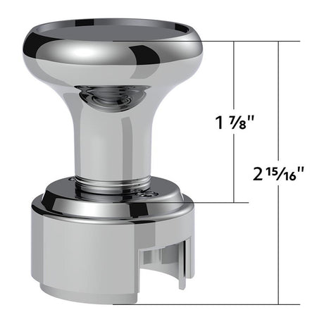 Another angle of chrome gearshift knob with 13/15/18 speed adapter - thread on