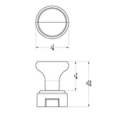 Chrome Gearshift Knob with 13/15/18 Speed Adapter - Thread On
