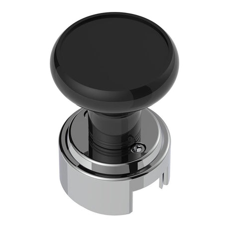 Close-up of black gearshift knob with 13/15/18 speed adapter - thread on