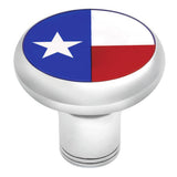 Texas Flag Sticker on Chrome Gearshift Knob - 1/2"-13 Thread-On