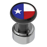 Black Gearshift Knob with Texas Flag Sticker and 9/10 Speed Adapter - Thread On