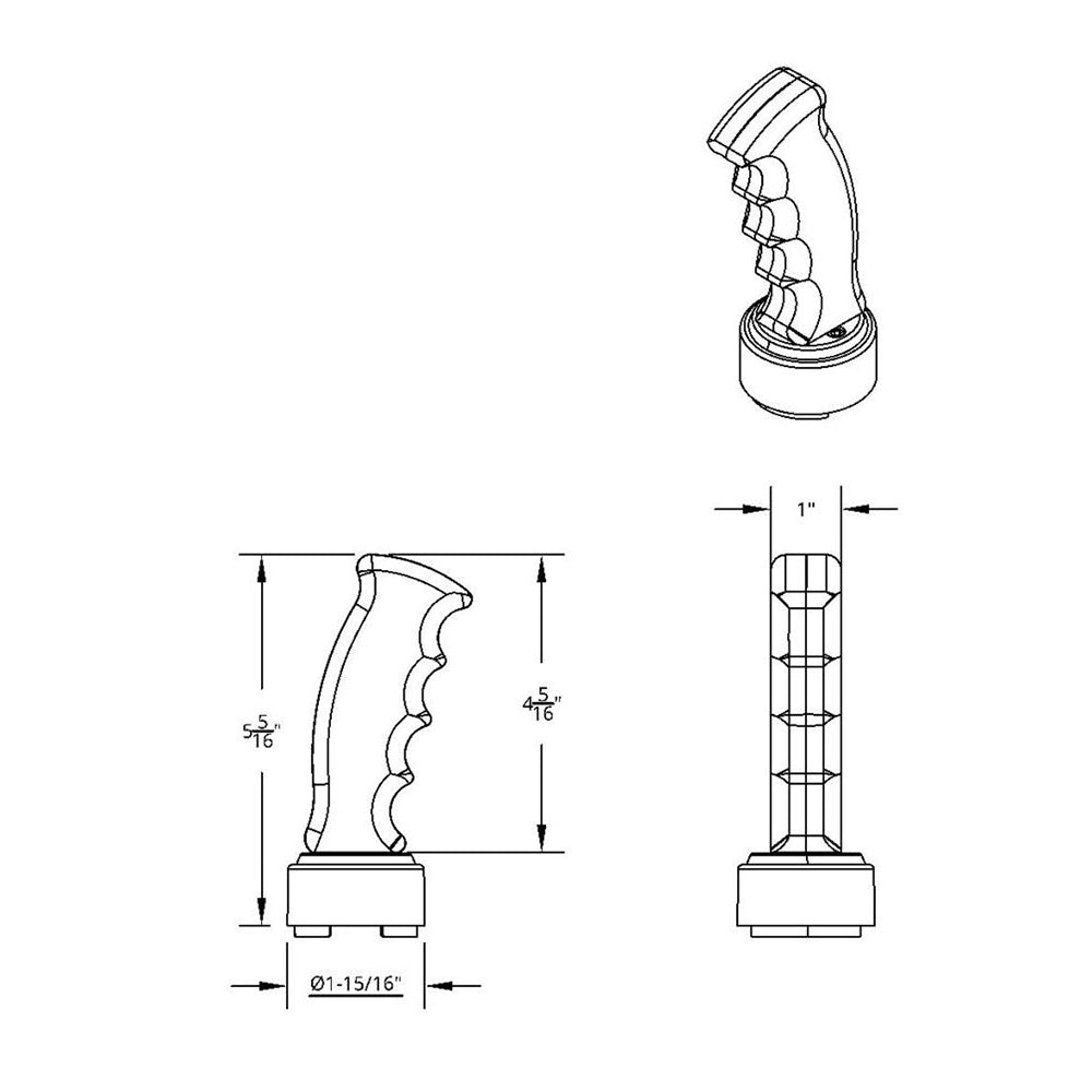Pistol Grip Gearshift Knob with 9/10 Speed Adapter - Thread On