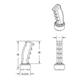 Red Pistol Grip Shifter Knob with 9/10 Speed Adapter