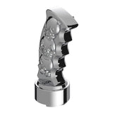 Skulls Pistol Grip Gearshift Knob With 9/10 Chrome Speed Adapter - Thread On