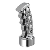 Skulls Pistol Grip Gearshift Knob With 9/10 Chrome Speed Adapter - Thread On