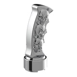 Skulls Pistol Grip Gearshift Knob With 9/10 Chrome Speed Adapter - Thread On