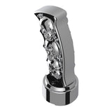 Skulls Pistol Grip Gearshift Knob With 9/10 Chrome Speed Adapter - Thread On