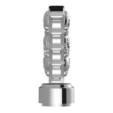 Skulls Pistol Grip Gearshift Knob With 9/10 Chrome Speed Adapter - Thread On
