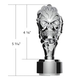 Chrome Skull Gearshift Knob With 9/10 Speed Adapter-Thread On