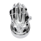 Chrome Skull Gearshift Knob With 9/10 Speed Adapter-Thread On