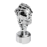 Chrome Skull Gearshift Knob With 9/10 Speed Adapter-Thread On
