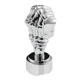 Chrome Skull Gearshift Knob With 9/10 Speed Adapter-Thread On