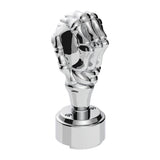 Chrome Skull Gearshift Knob With 9/10 Speed Adapter-Thread On