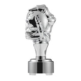 Chrome Skull Gearshift Knob With 9/10 Speed Adapter-Thread On