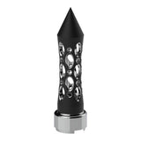 Black Daytona Spike Gearshift Knob with 9/10 Chrome Speed Adapter - Thread On