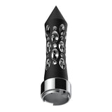 Black Daytona Spike Gearshift Knob with 9/10 Chrome Speed Adapter - Thread On