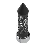 Black Daytona Spike Gearshift Knob with 9/10 Chrome Speed Adapter - Thread On