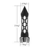 Black Daytona Spike Gearshift Knob with 9/10 Chrome Speed Adapter - Thread On