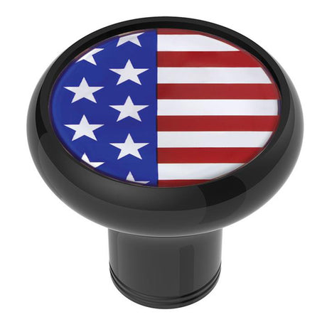 US flag sticker on a black gearshift knob - 1/2"-13 thread-on