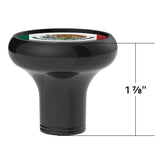 Mexico Flag Sticker on a Black Gearshift Knob - 1/2"-13 Thread-On
