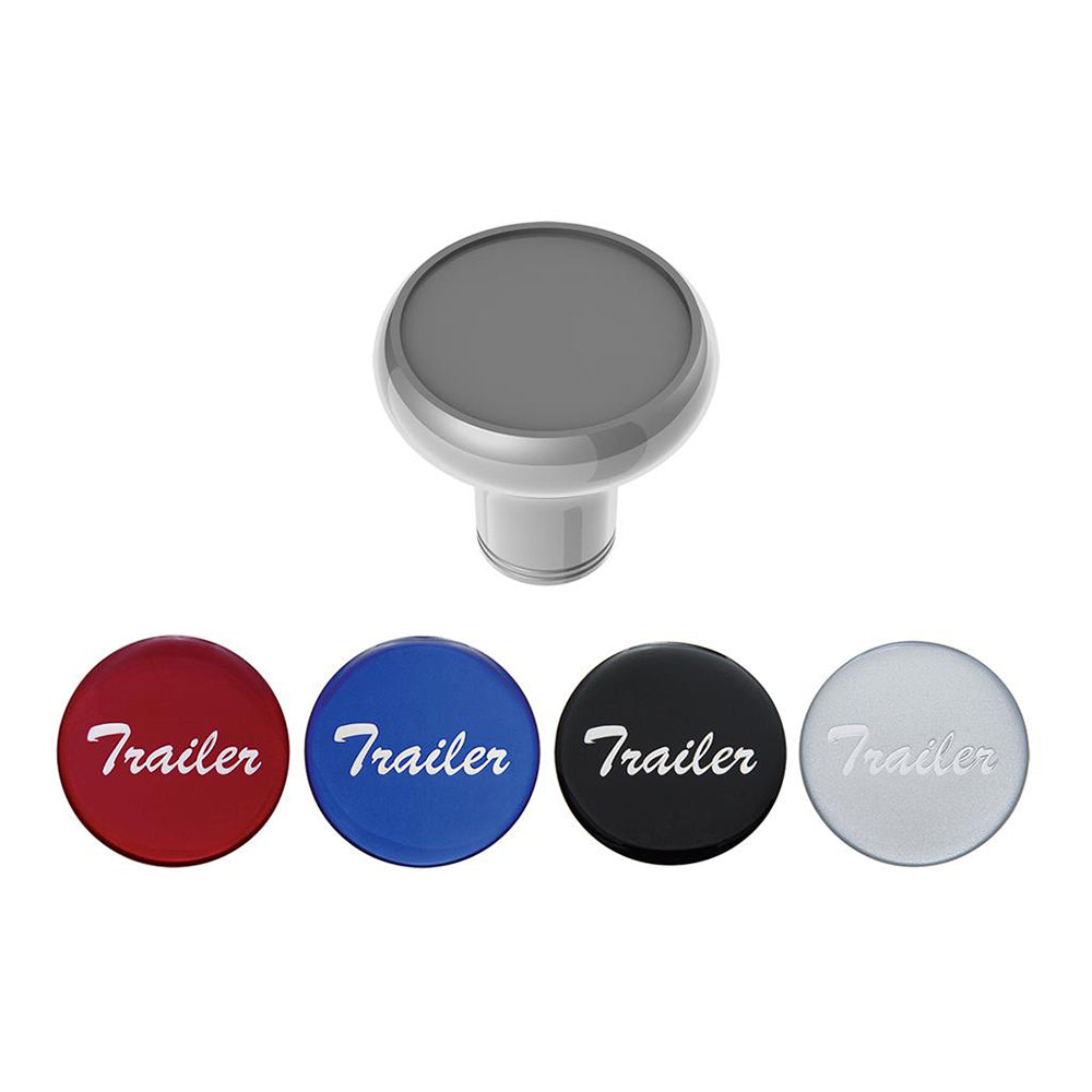 Aluminum Trailer Knobs with Multi-Color Glossy Trailer Stickers - Thread On
